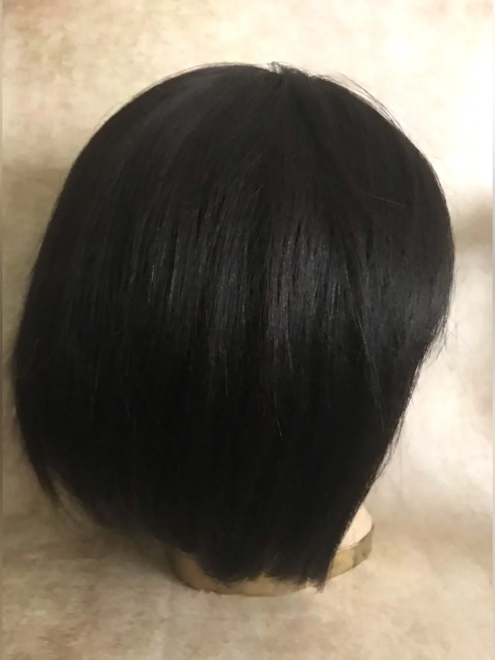 Human Hair Short Bob Black Wig